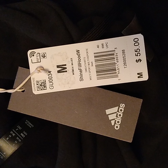 NWT Adidas size M hooded sweatshirt - Picture 6 of 7